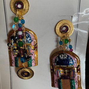 Vintage - New with Card - Lunch at the Ritz Juke Box post earrings